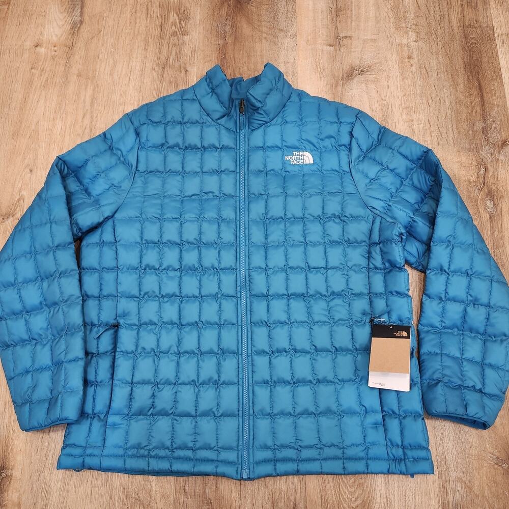 North Face Thermoball Quilted Puffer Jacket Mens XL Alkaline Blue NEW